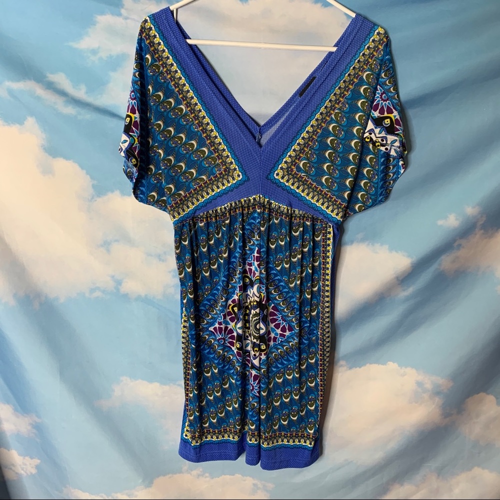 Chesley- Blue V-neck Dress size Large